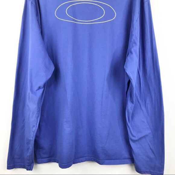 Oakley Spellout Long Sleeve Blue T Shirt - Picture 4 of 7